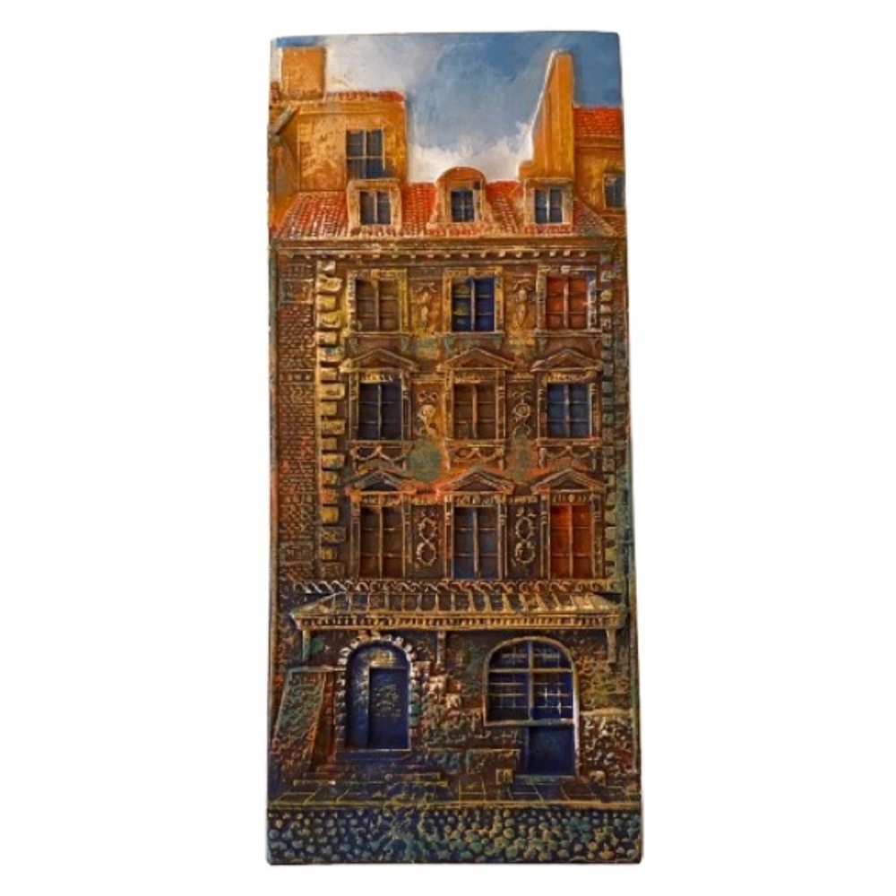 Gallery of Arts Poland 3D Relief Wall Plaque Warsaw Old Town 2 7/8” W x 6 1/2”